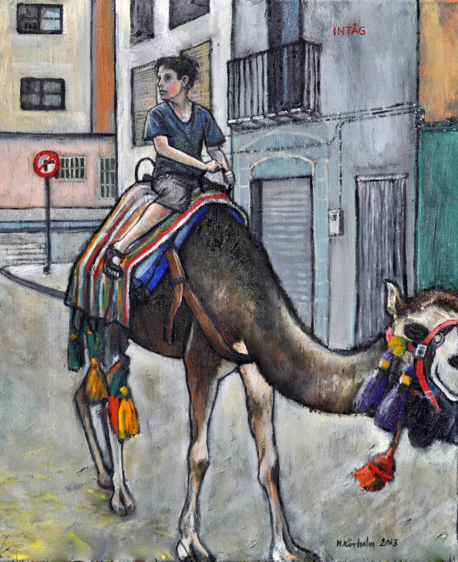 Entry (O on dromedary)