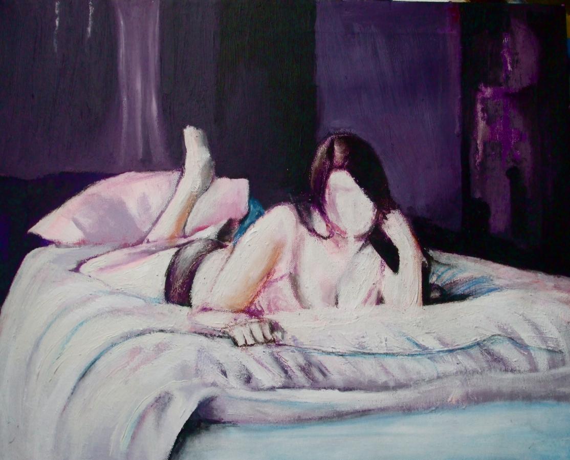 on the bed