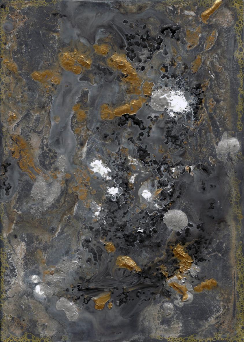 abstract rain: grey distraught
