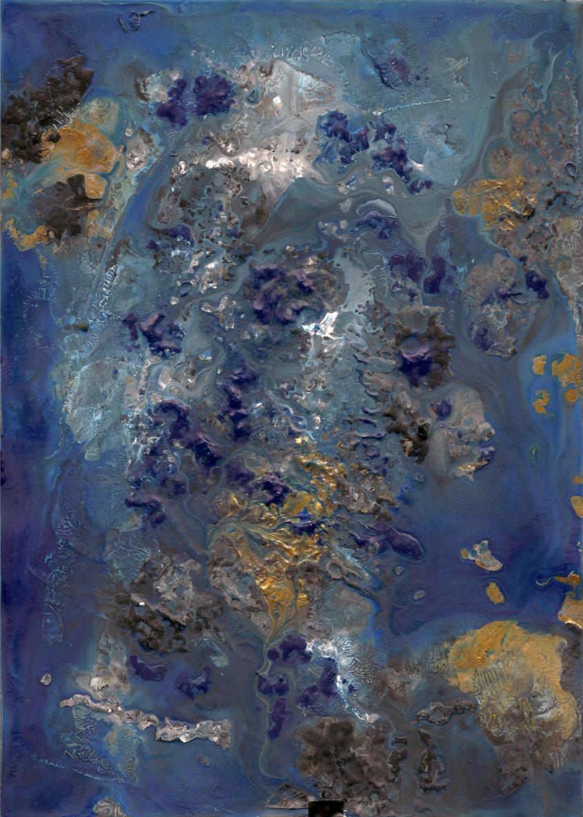 abstract rain: drowned in the blue sky