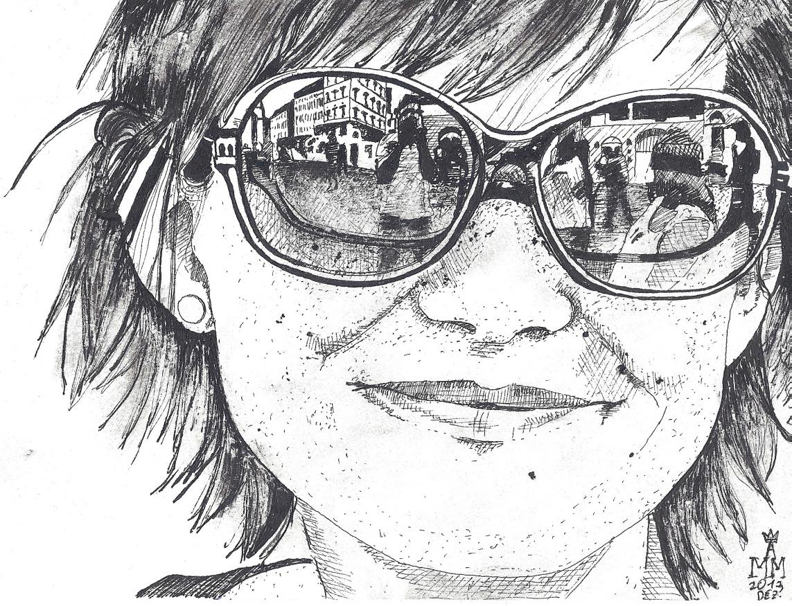 woman with glasses