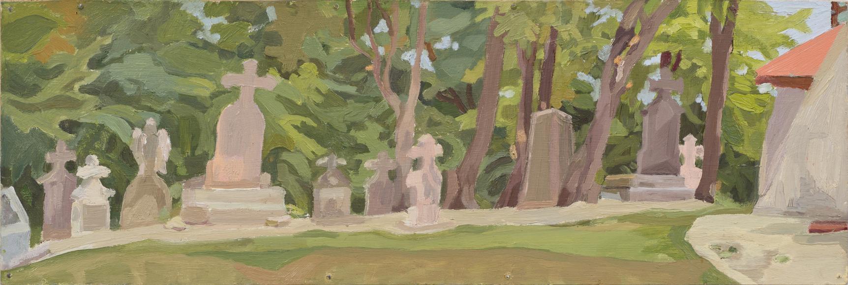 Cimetiere de Pusztazamor par un temps nuageux