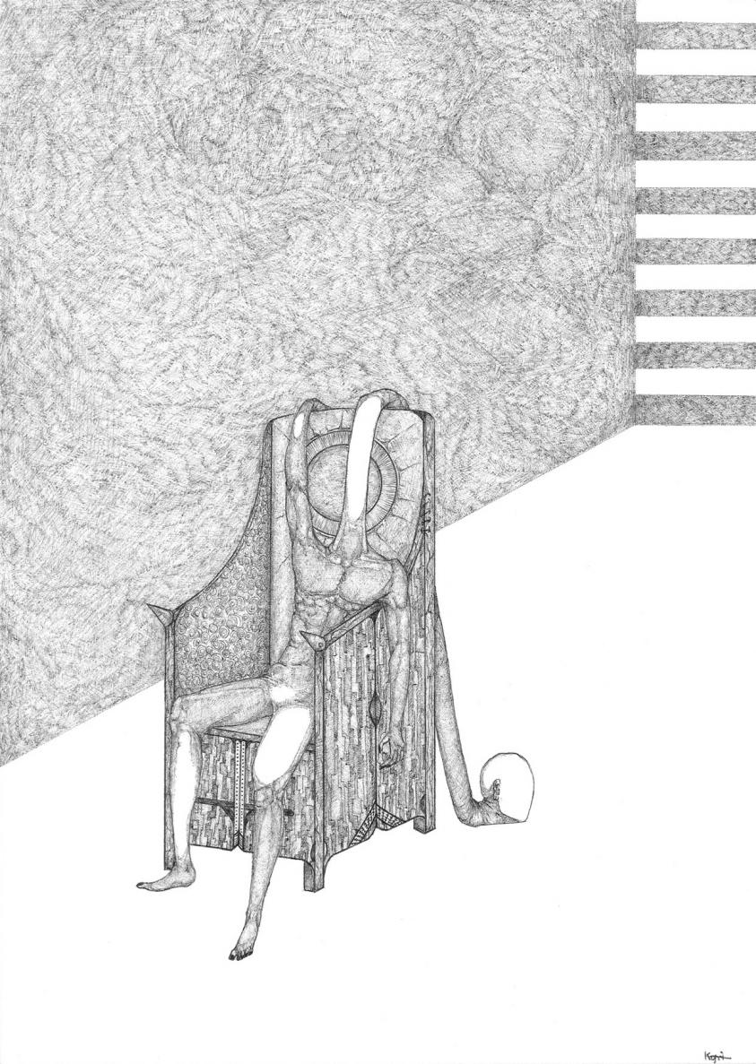 one in a chair