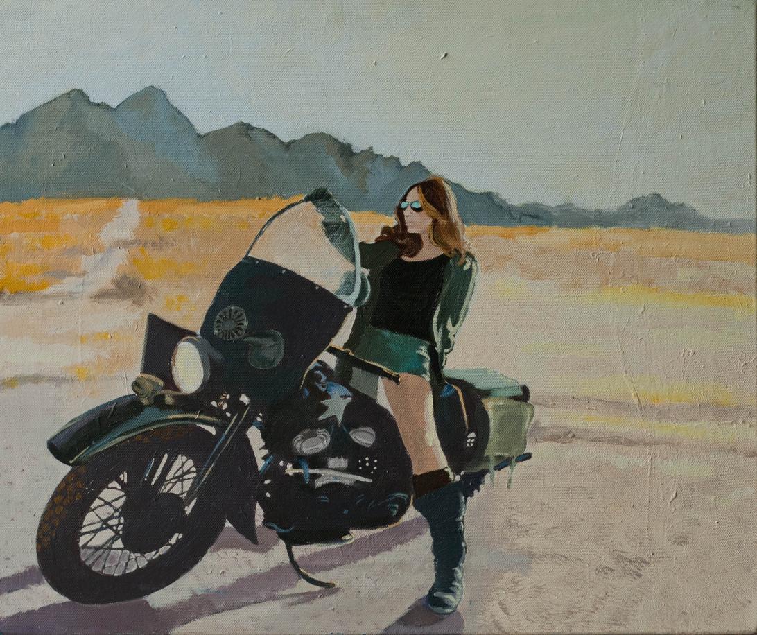 Girl on bike