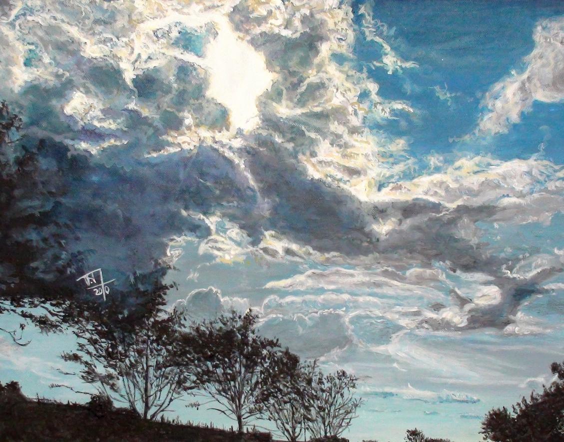 The sky during nightfall