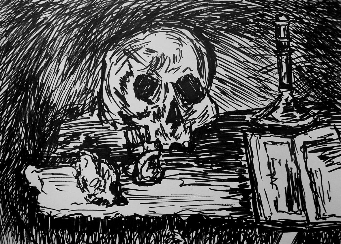 Still life with skull