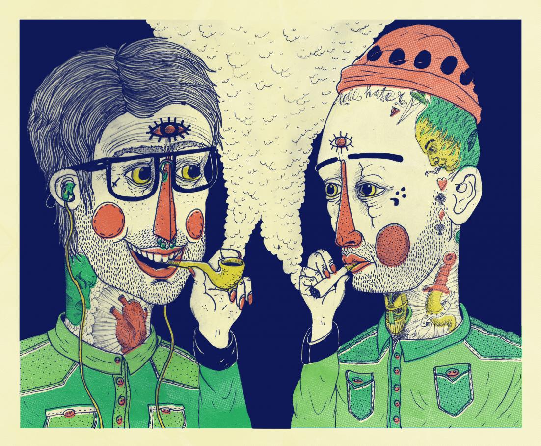 Smoking hipsters
