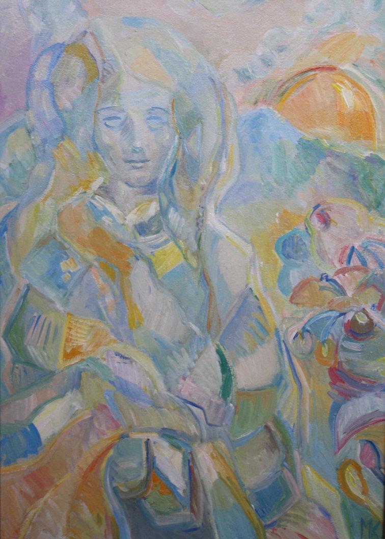 Portrait of Zephyr the eastern wind.