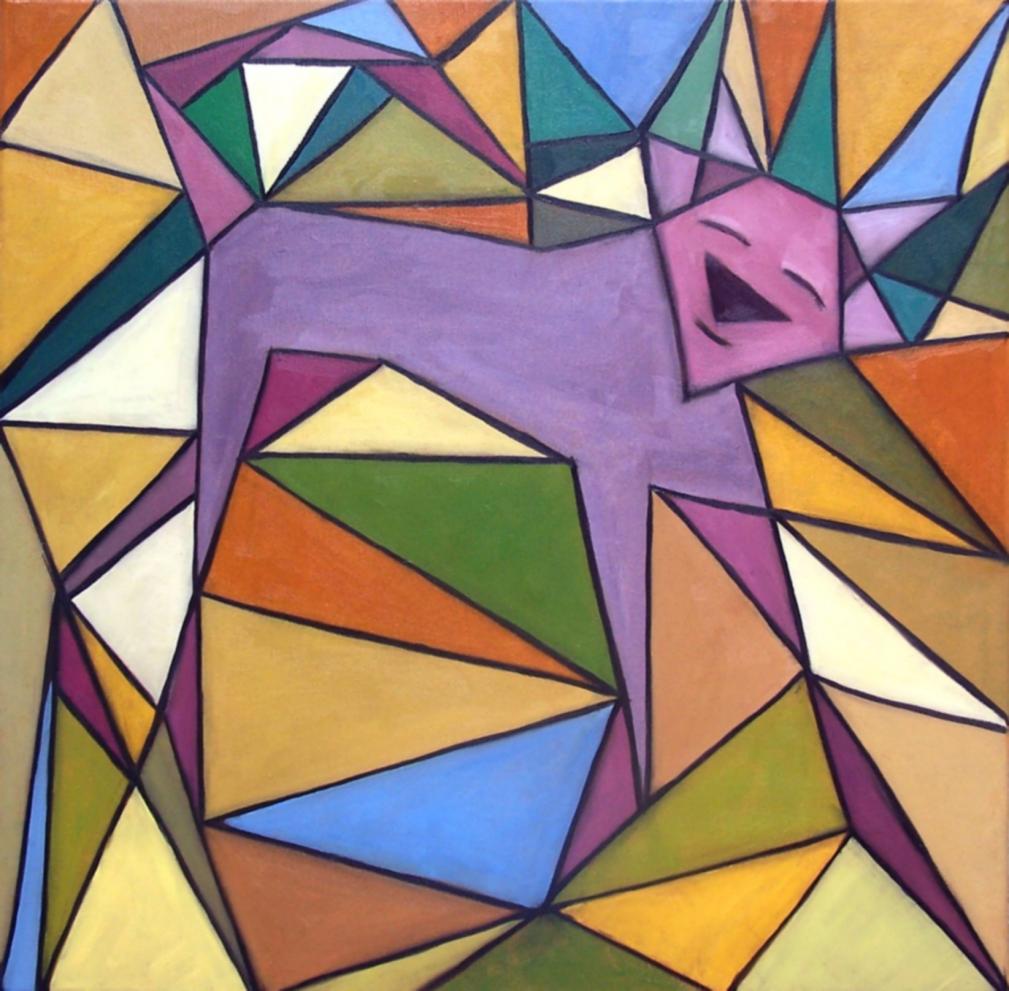 Triangle violet cat