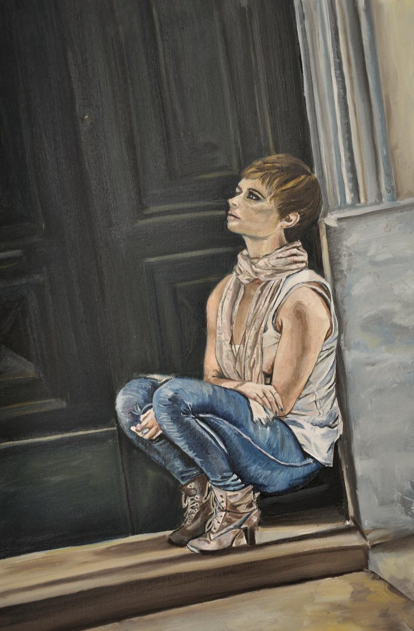 Girl by a Door Way