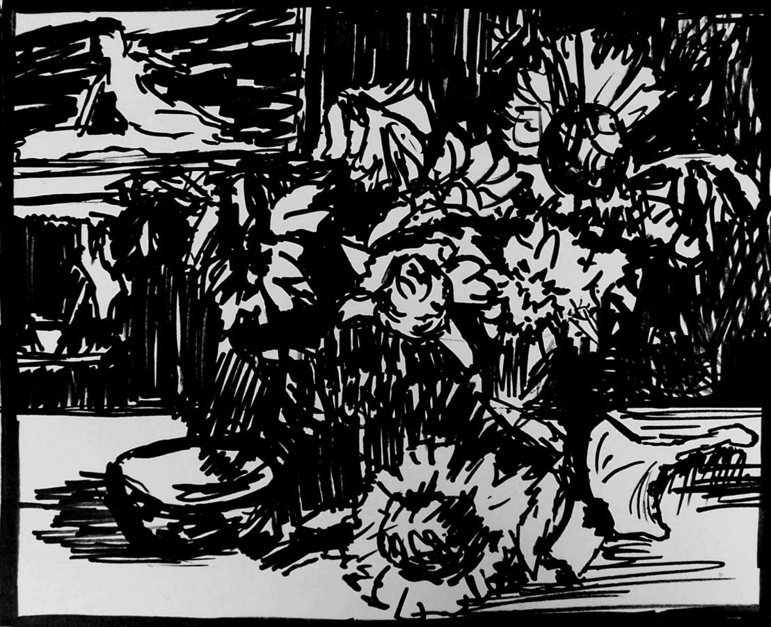 Still life with sunflowers