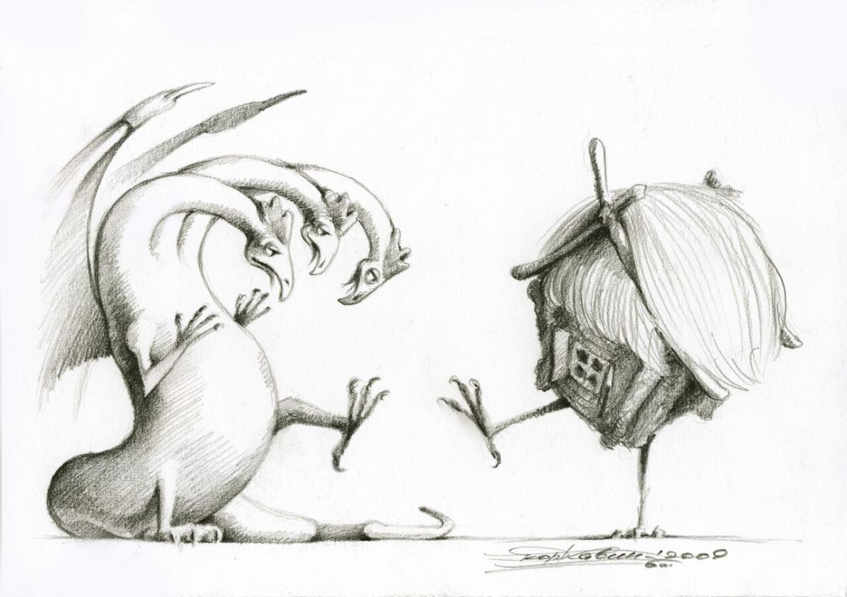 Hut and Zmey Gorynych