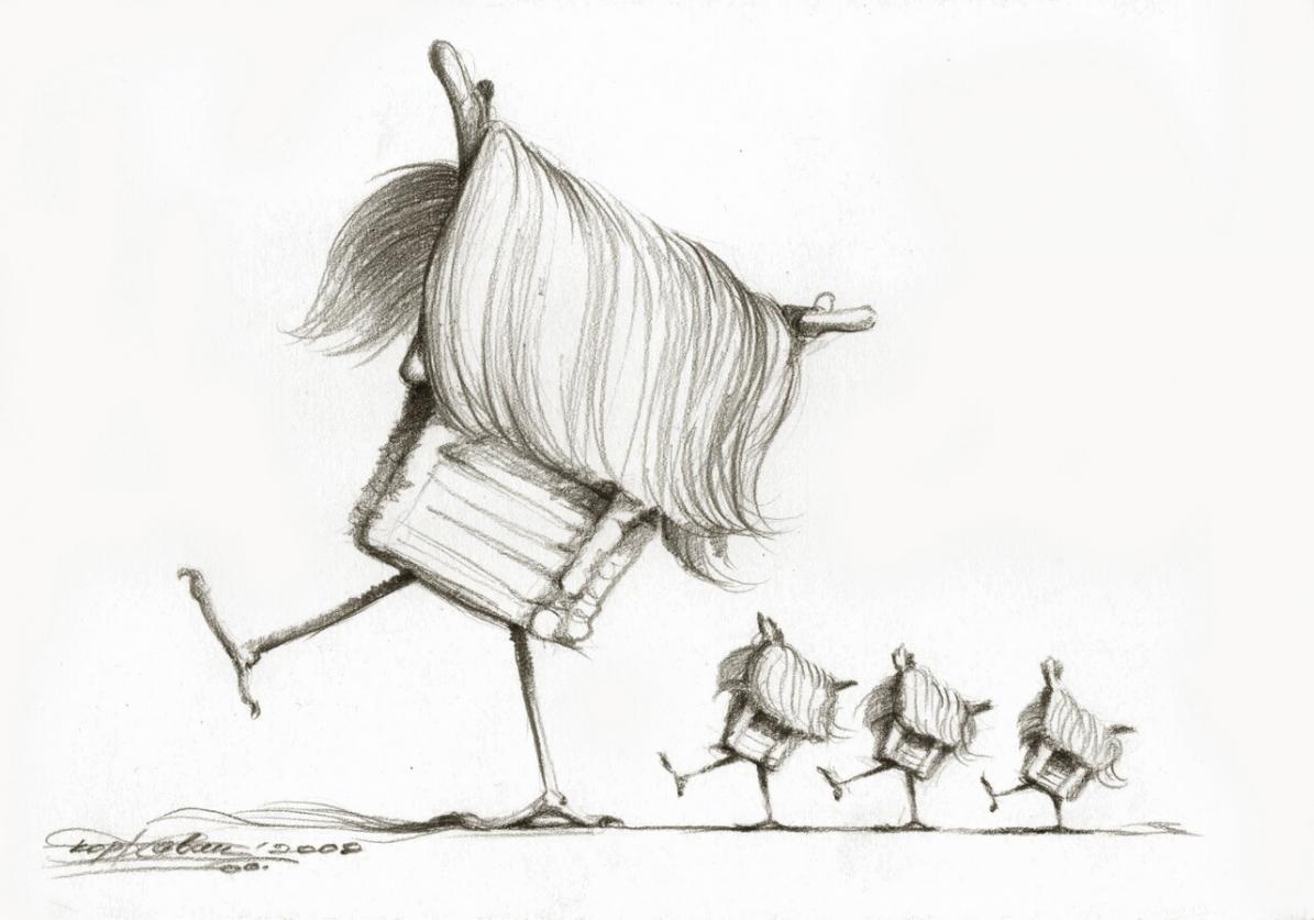 Hut. Walking