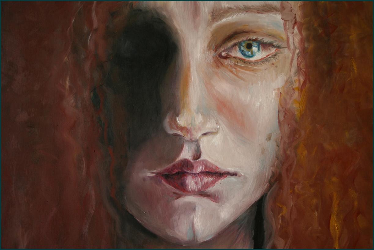 Girl with basilisk. detail.
