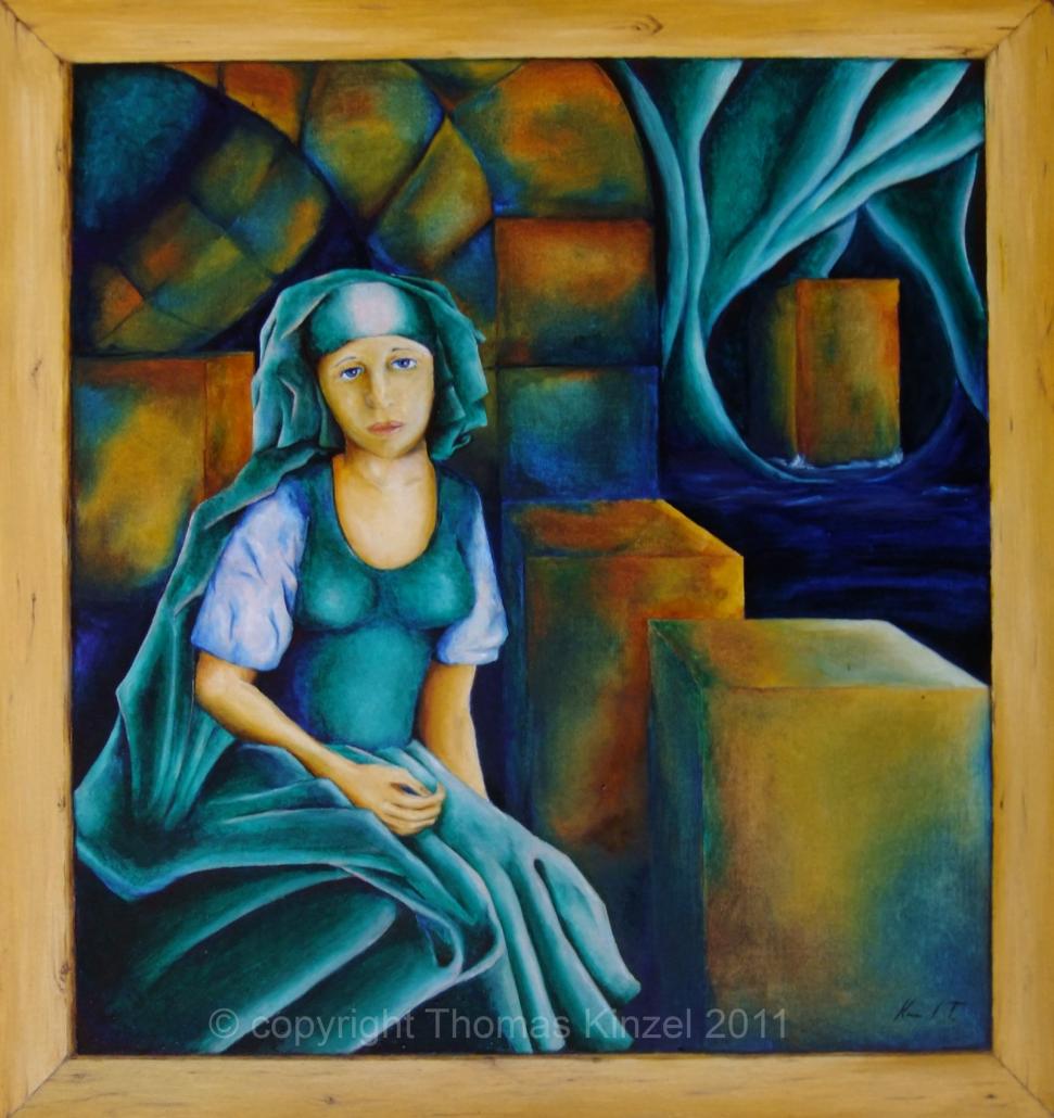 Lady in the green dress
