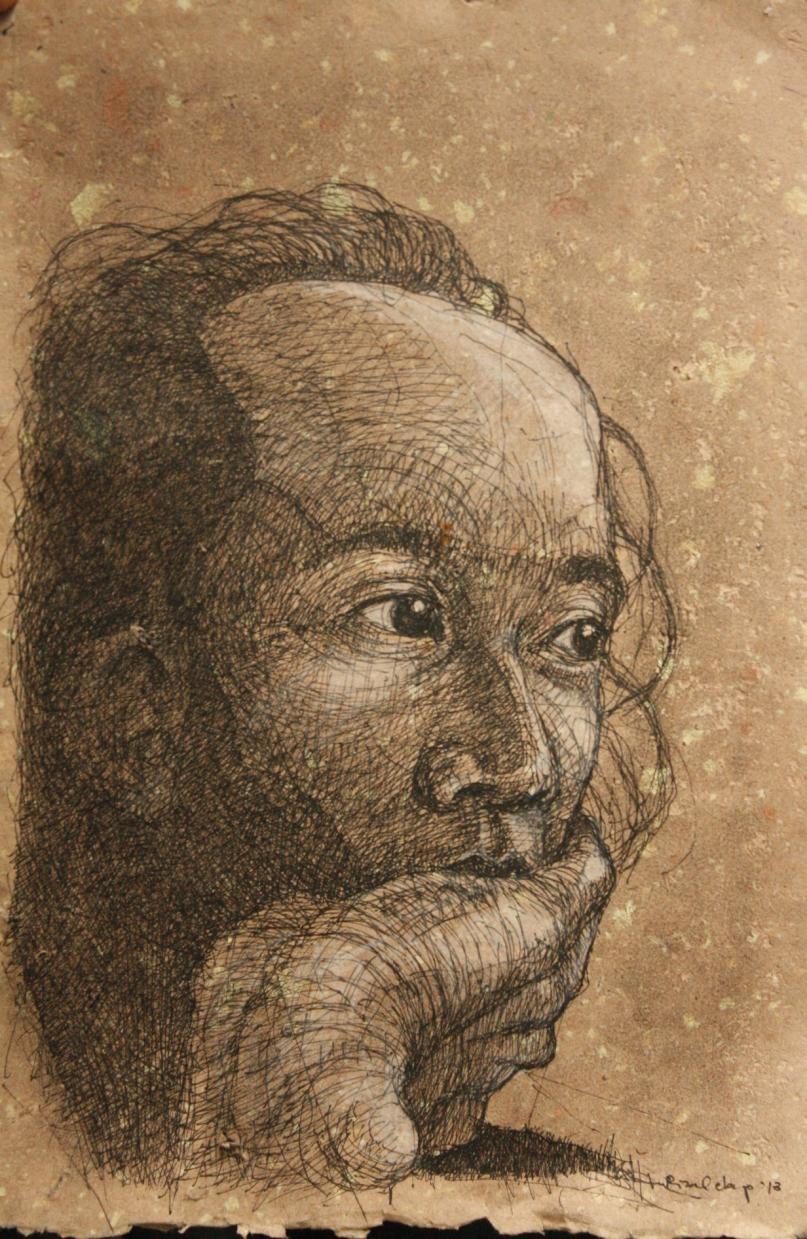 self portrait in brown