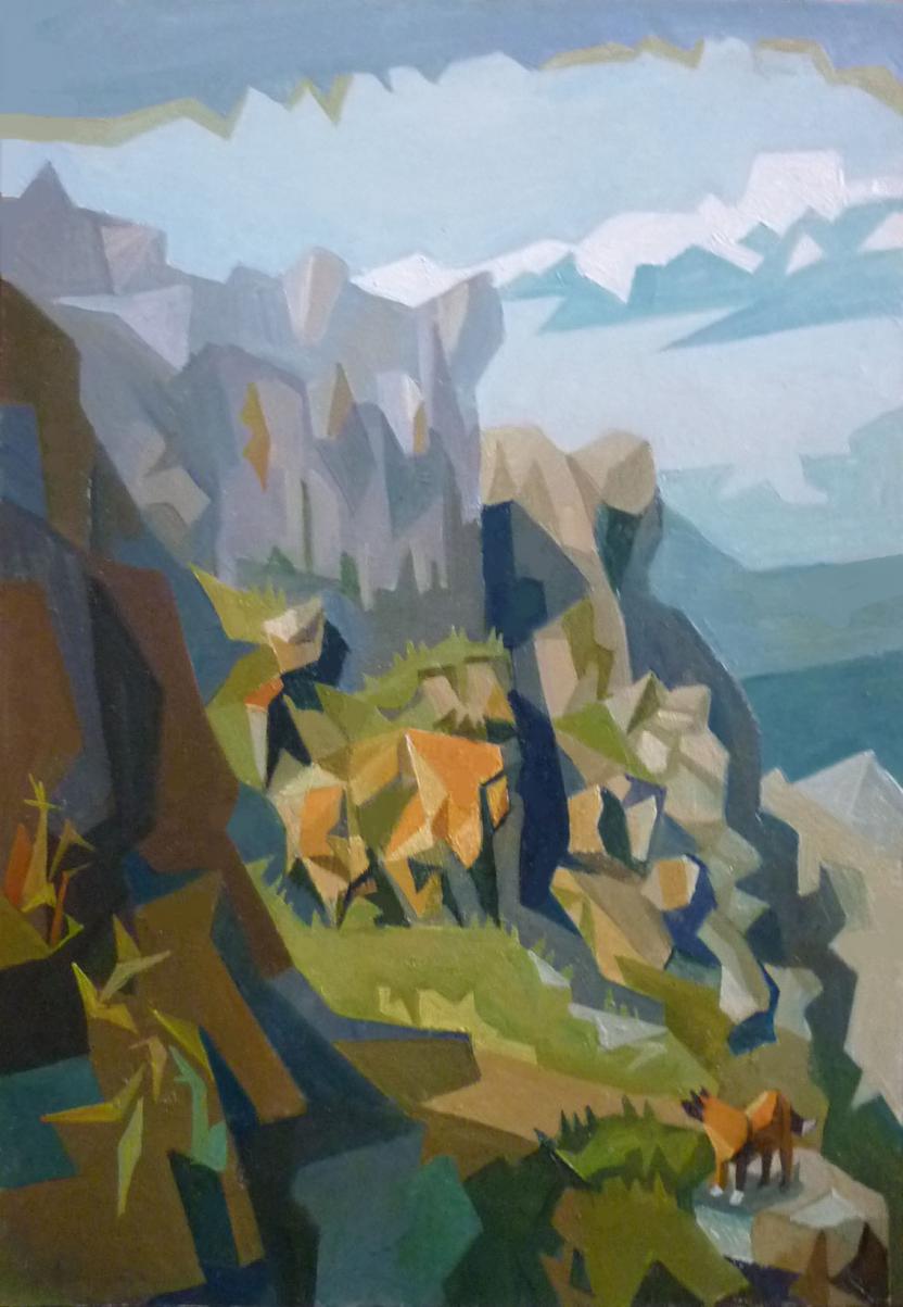 Cliff over Lake Baikal. (Скалы над Байкалом)