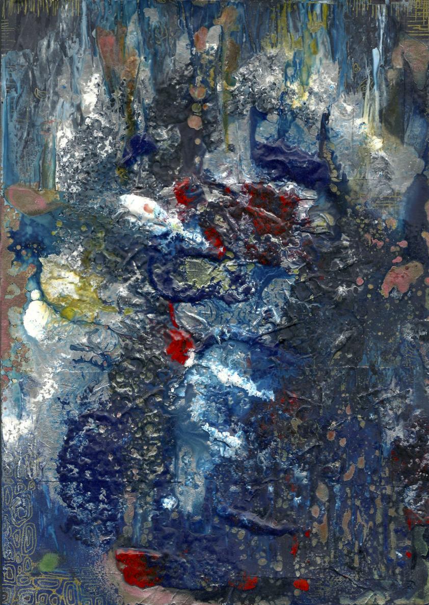 abstract rain: blue ghost saw me