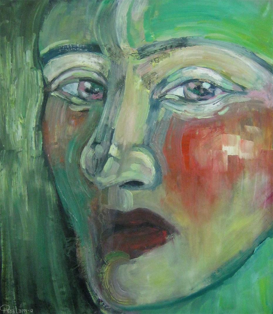 Green face