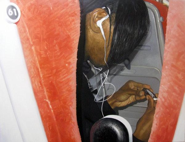 Girl on train