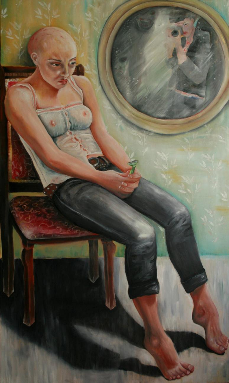 Bald self-portrait